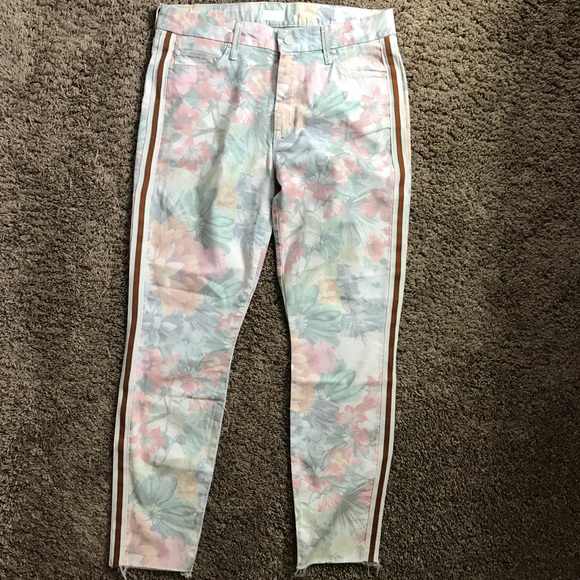 mother floral jeans